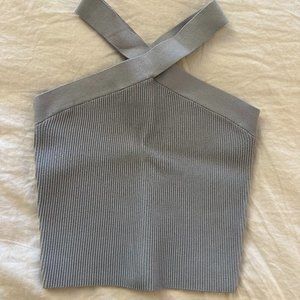 Aritzia Babaton Sculpt Knit Criss Cross Cropped Tank